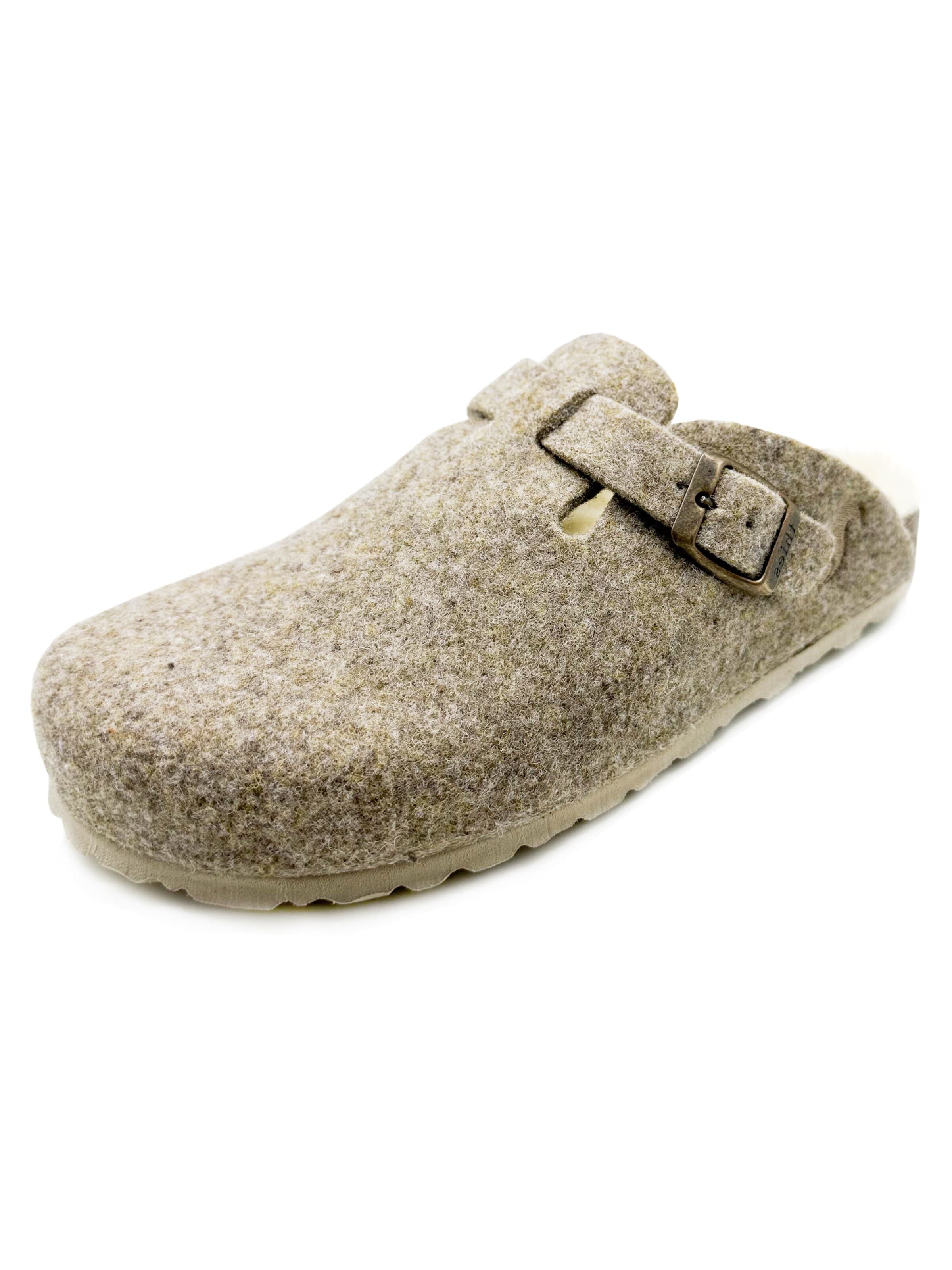 thies Clogs 'thies 1856 ® Recycled Wool Clog' in Brown: front
