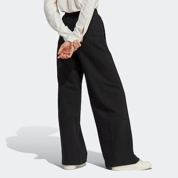 Wide leg Pantaloni 'Premium Essentials Pintuck' de la ADIDAS ORIGINALS pe negru