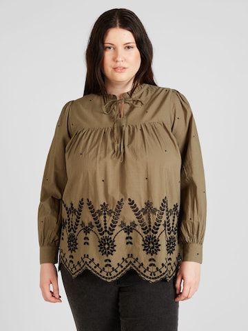 ONLY Carmakoma Blouse 'MIGGY' in Green: front