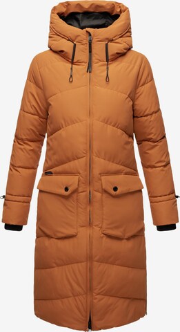 Manteau d’hiver MARIKOO en orange : devant