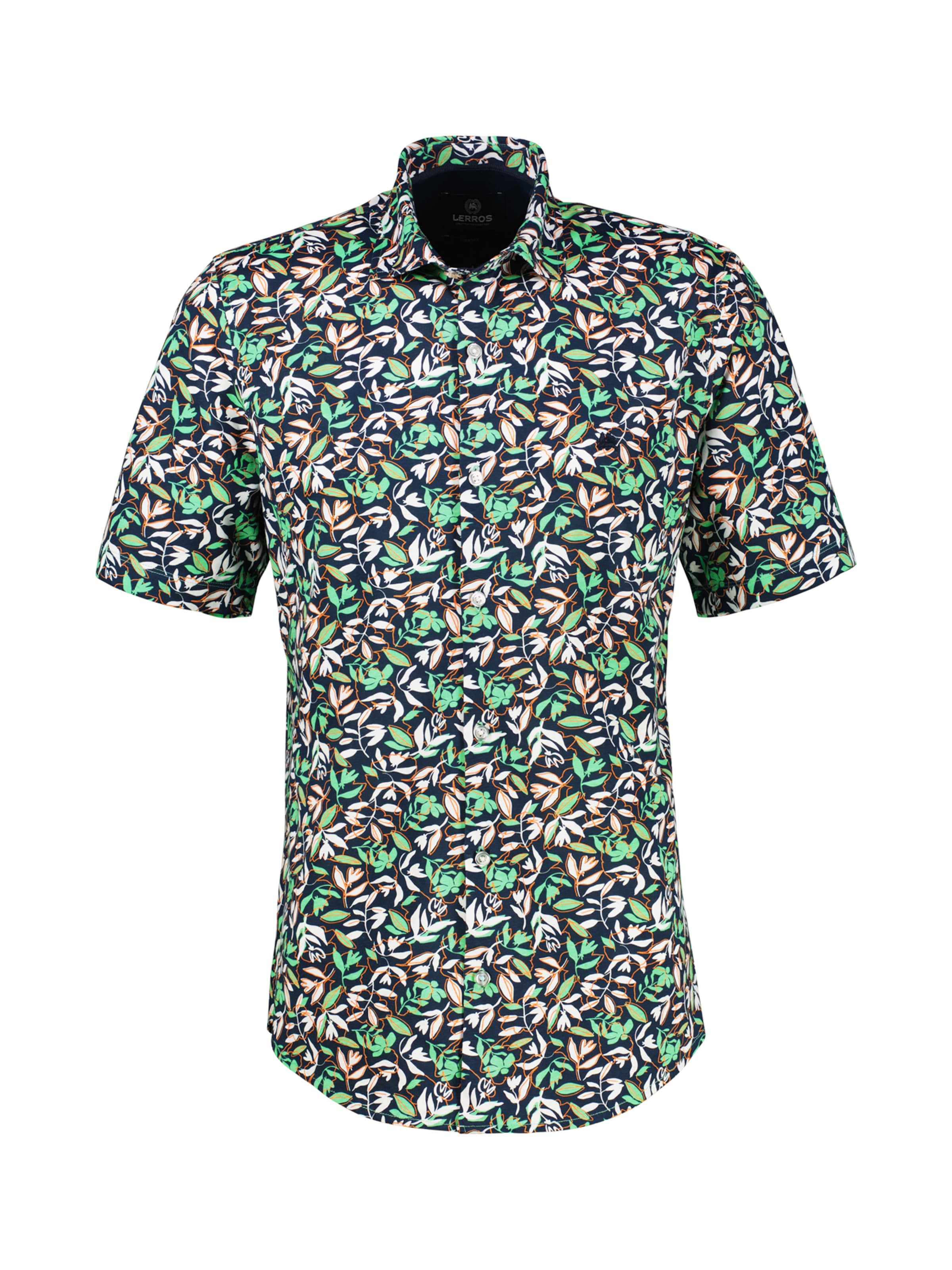 LERROS Comfort fit Button Up Shirt in Green: front