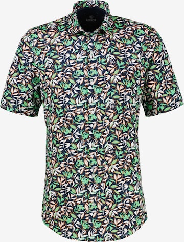 LERROS 1/2 Arm Hemd mit floralem Print in großen Größen in Grün: Vorderseite