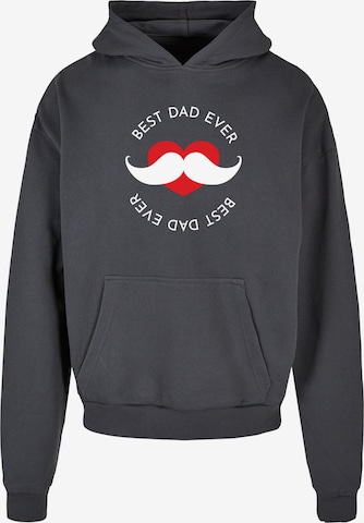 Merchcode Sweatshirt 'Fathers Day - Best Dad' in Grey: front