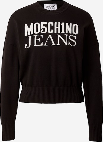 Moschino Jeans Sweter w kolorze czarny: przód