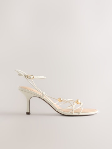 Next Sandali s paščki 'Forever Comfort' | bela barva