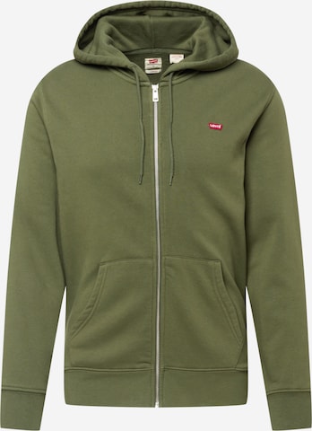 LEVI'S ® - Sudadera con cremallera 'Zip Up Hoodie' en verde: frente