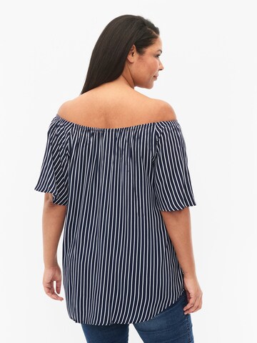 Zizzi Bluse 'BELLA' i blå