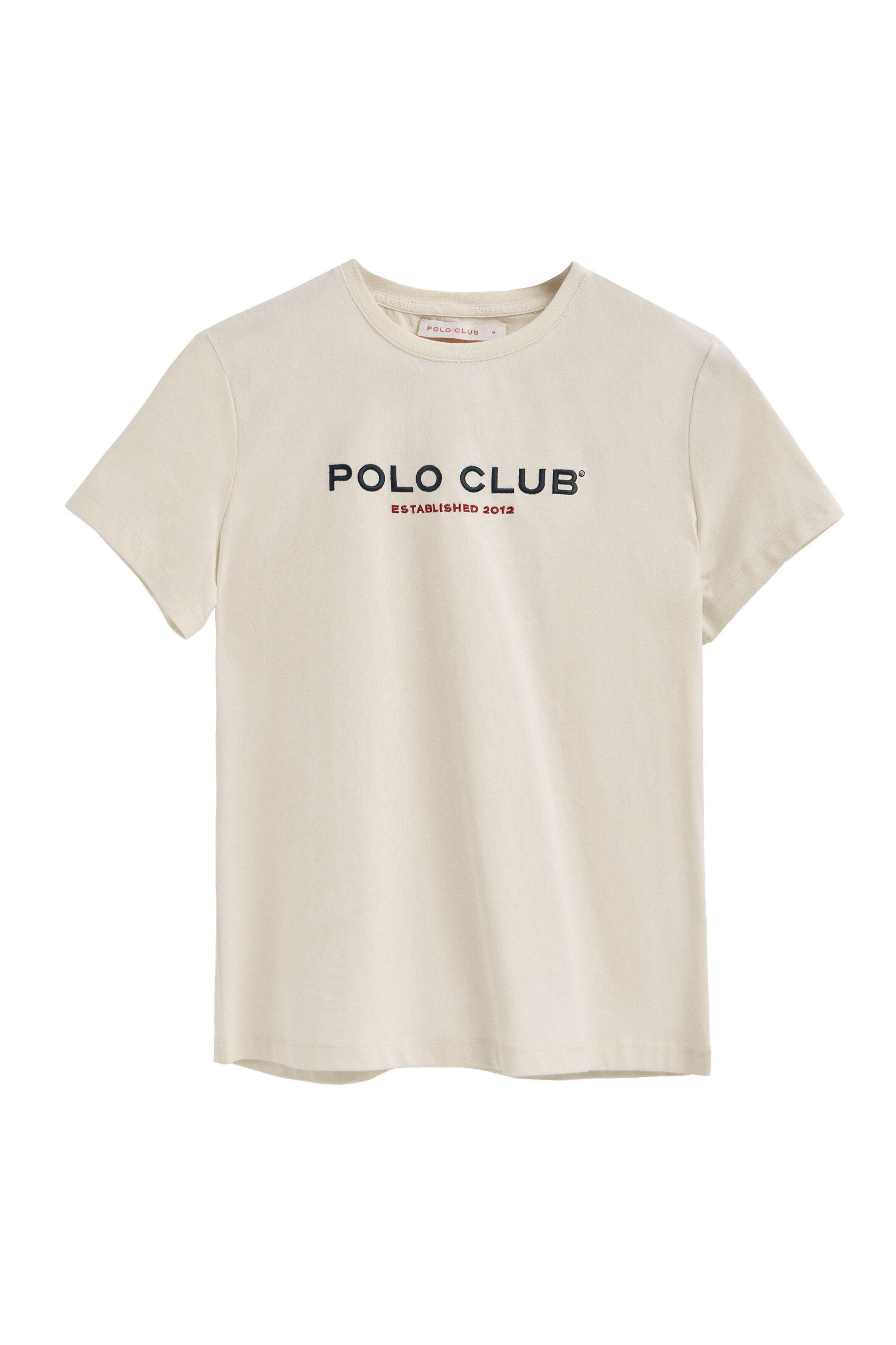 Polo Club T-Shirt in ecru / navy / rubinrot, Produktansicht