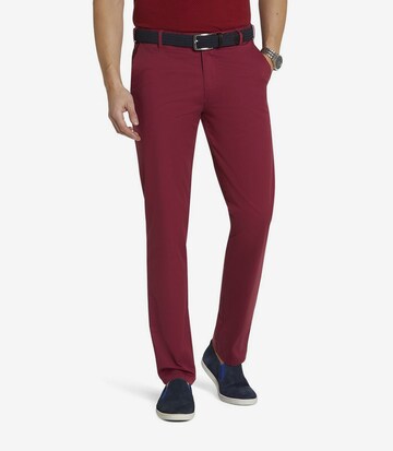 MEYER Regular Chino Pants 'Oslo' in Red: front