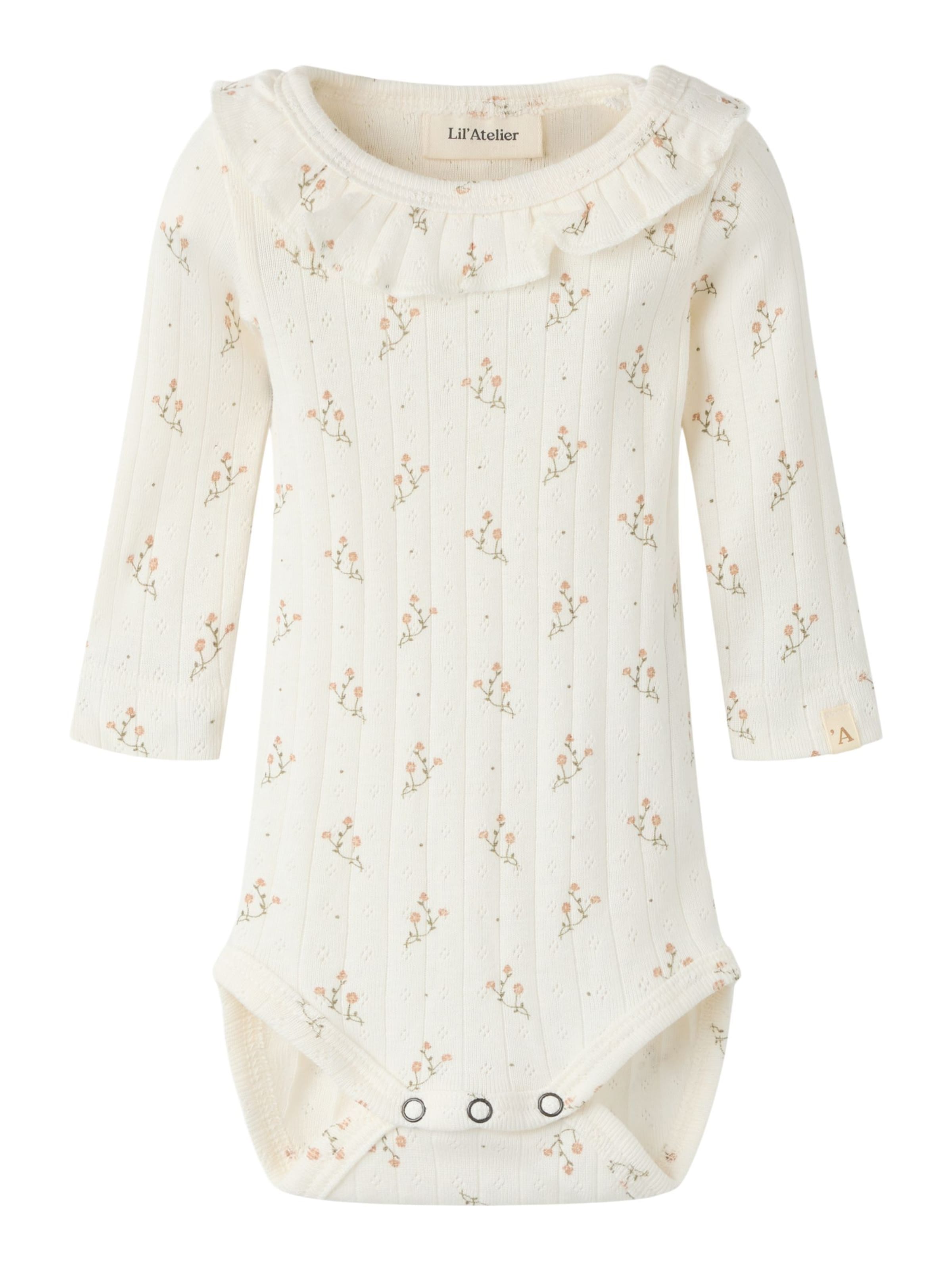 Lil'Atelier - Pijama entero/body en blanco: frente