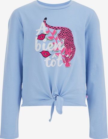 WE Fashion Shirt in Blauw: voorkant