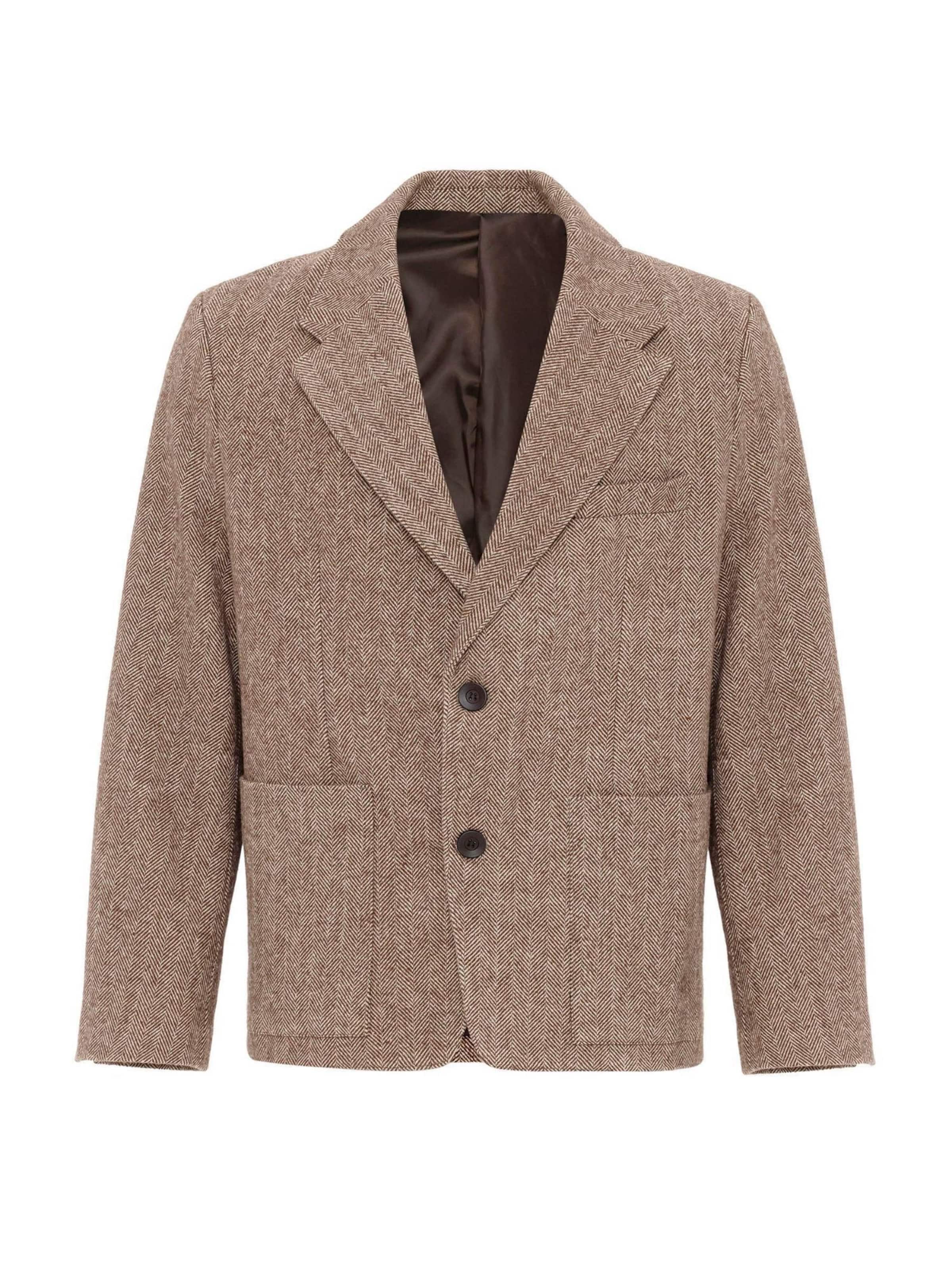 Antioch Средняя посадка Пиджак в Коричневый: спереди