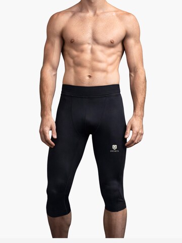 SWORTS Slimfit Sporthose 'OWN'‌‌‌‌‌‌‌‌ in Schwarz