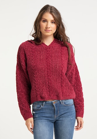 Pull-over IZIA en rouge : devant