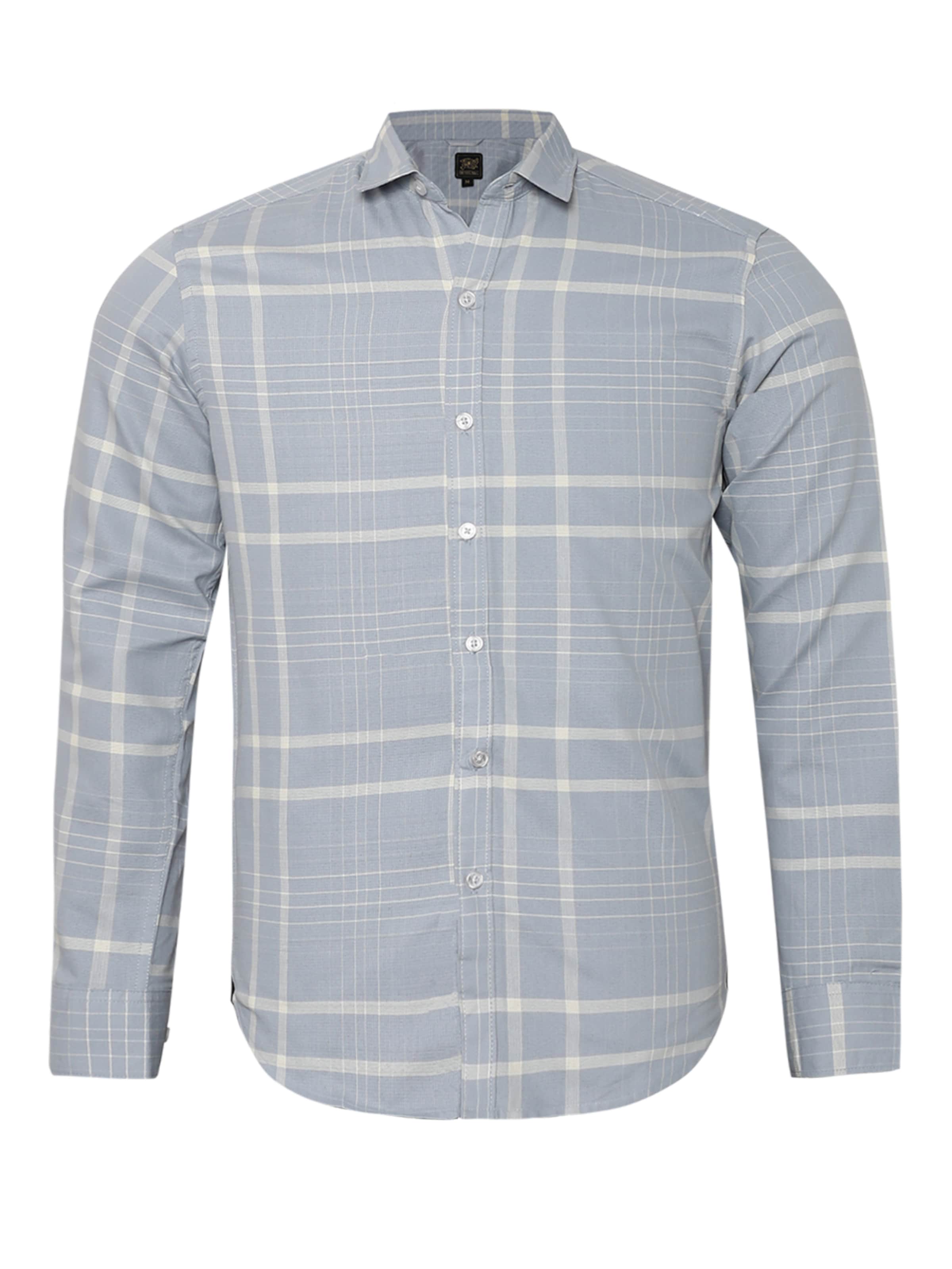 Campus Sutra Regular fit Πουκάμισο ' Caiden ' σε γκρι: μπροστά