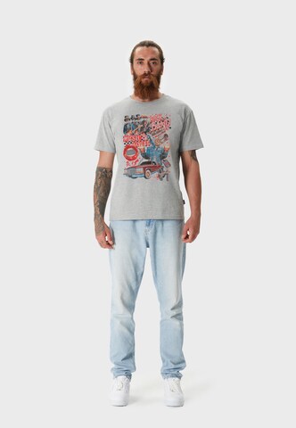 Oldskull Shirt 'Xtreme Retro Rock Skull Graphic' in Grey