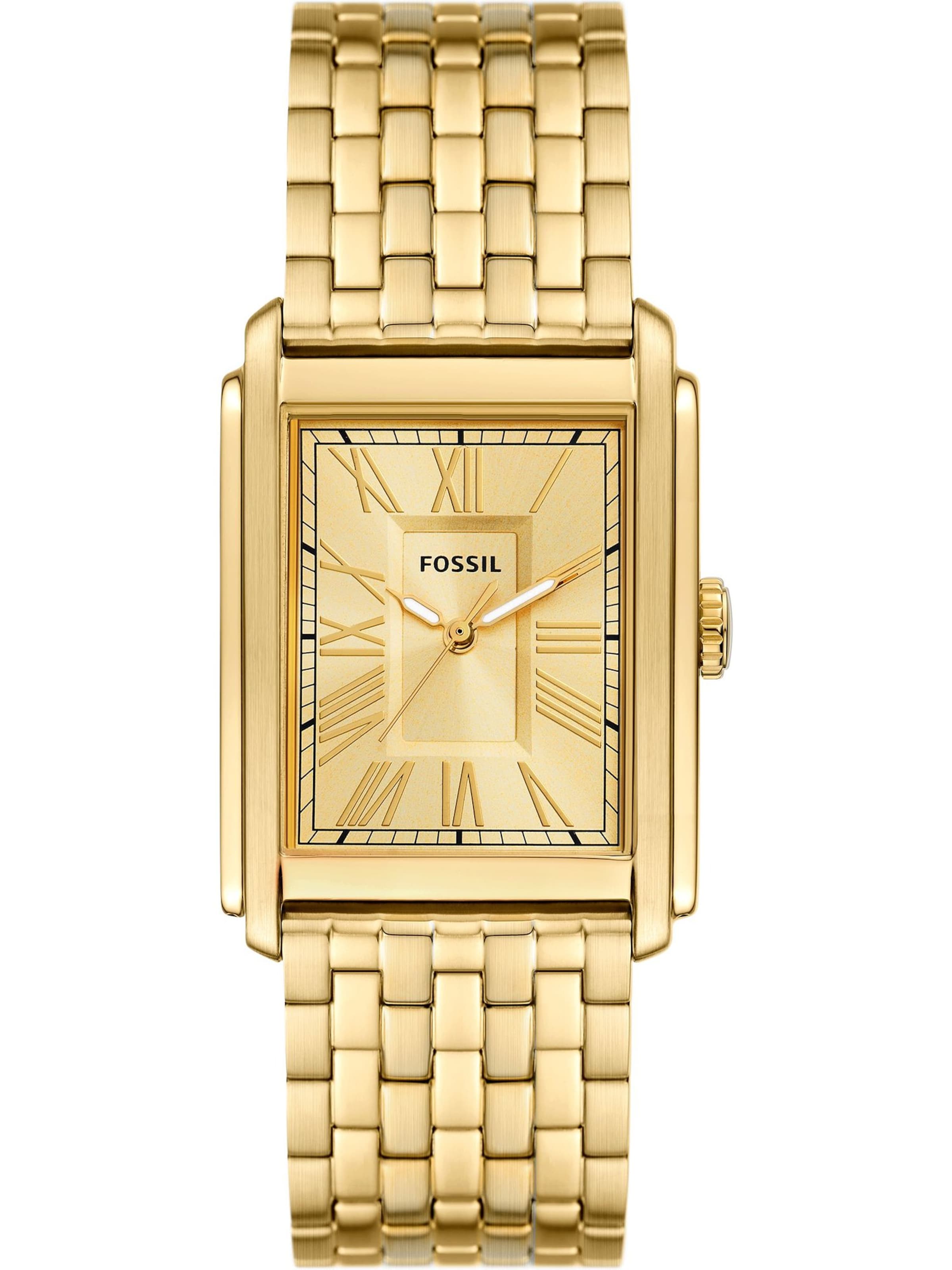 FOSSIL Analoguhr 'CARRAWAY' in Gold: Vorderseite