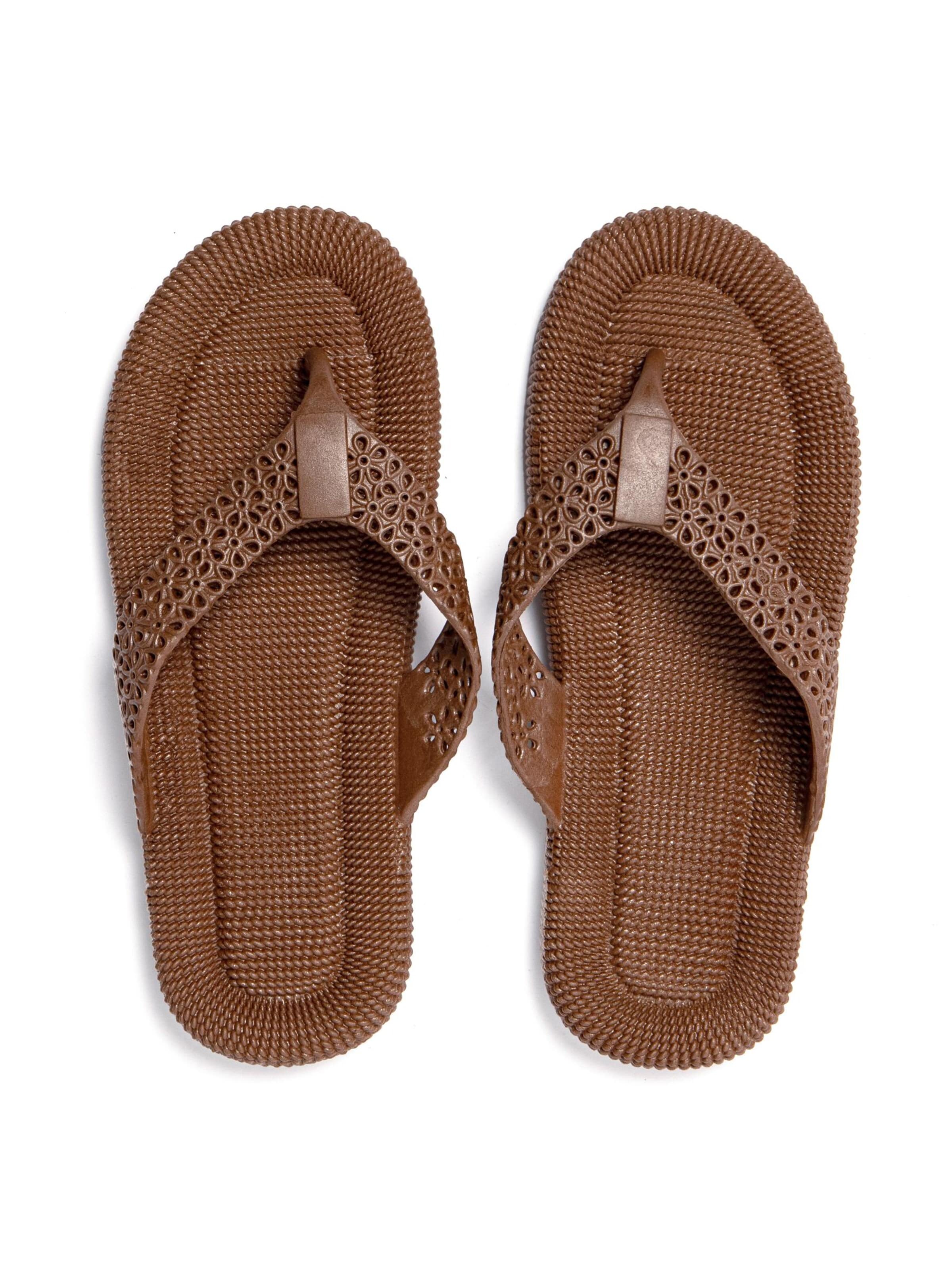 Brasileras Teenslipper 'Flopee' in Bruin