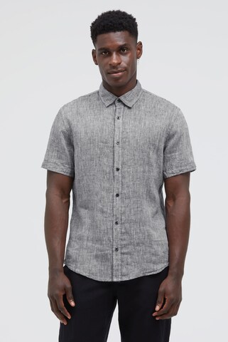 CAMP DAVID Slim fit Button Up Shirt in Grey: front