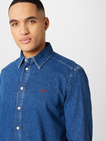 DIESEL Regular fit Button Up Shirt 'SIMPLY' in Blue