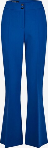 MARC AUREL Flared Pleated Pants in Blue: front