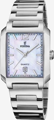 Montre à affichage analogique 'Festina - Watch On The Square - Quartz watch movement - Watch case width: 33 mm' FESTINA en blanc : devant