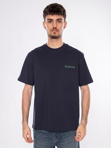 Barbour Shirt 'OS FIT ARCHIVE LOGO T-SHIRT NAVY' in Blauw