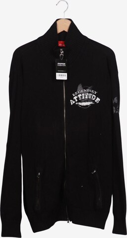 s.Oliver Strickjacke XXL in Schwarz: Vorderseite