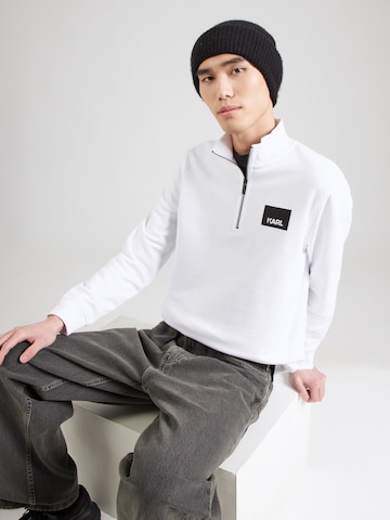Sweat-shirt Karl Lagerfeld en blanc : devant