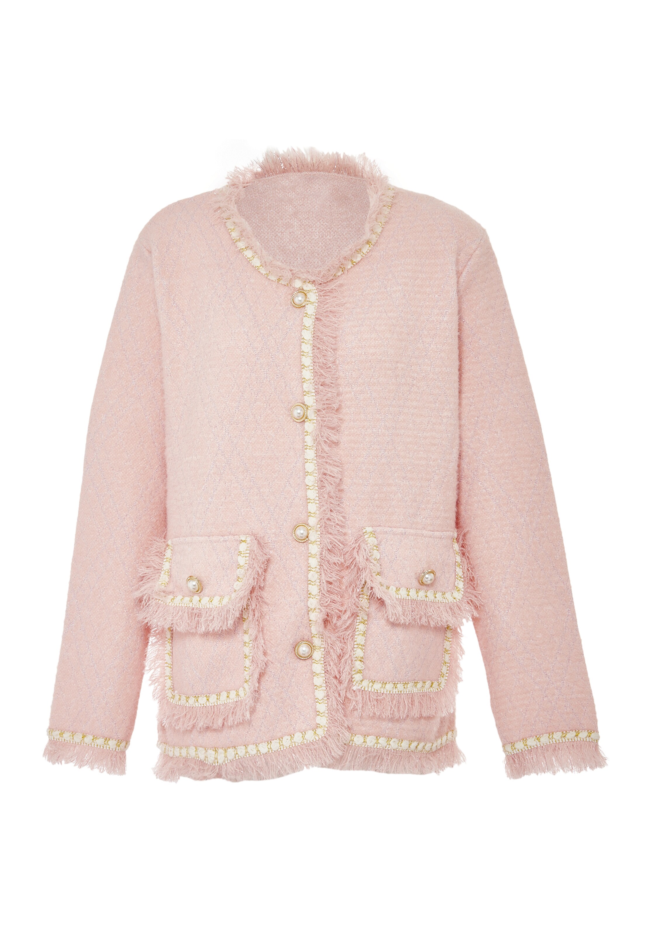 ALARY Knit cardigan in Pink: front