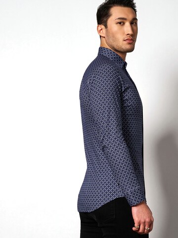 DESOTO Slim fit Button Up Shirt in Blue