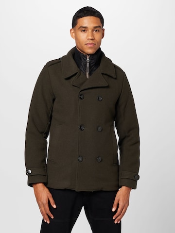 Manteau mi-saison Petrol Industries en vert : devant