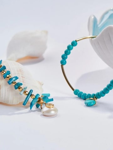 THE GEM STORIES JEWELRY Αλυσίδα 'Turquoise Necklace with Element' σε μπλε