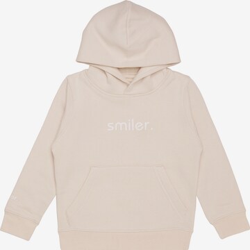 smiler. Sweatshirt in Beige: front