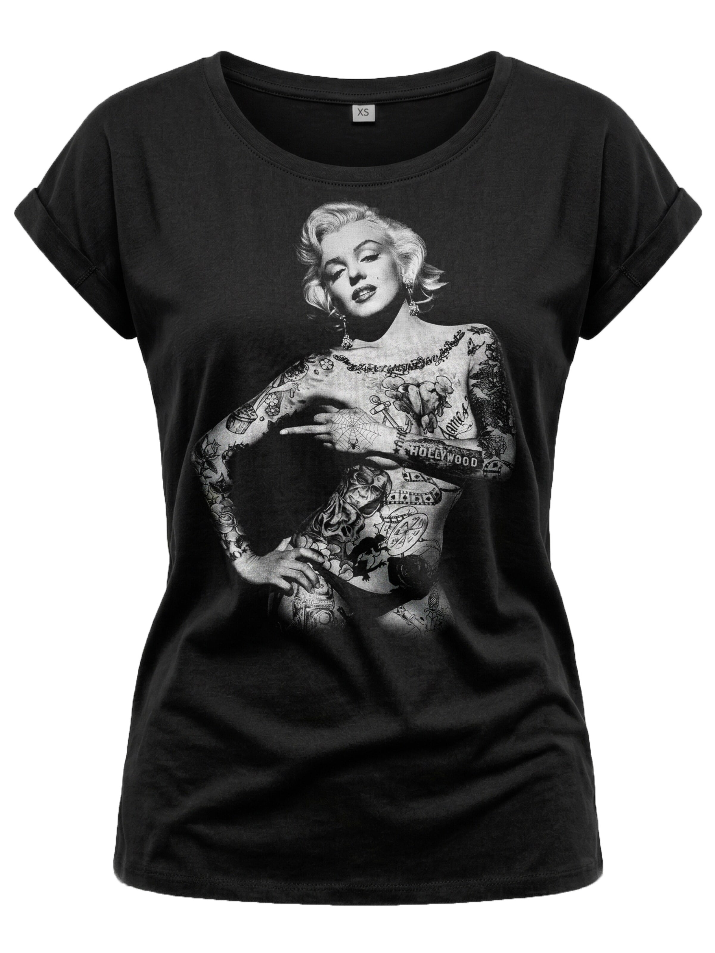 MAKAYA Shirt 'Tattoo' in Black: front