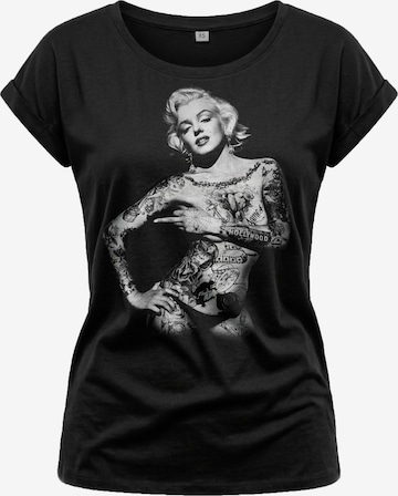 MAKAYA Shirt 'Tattoo' in Black: front