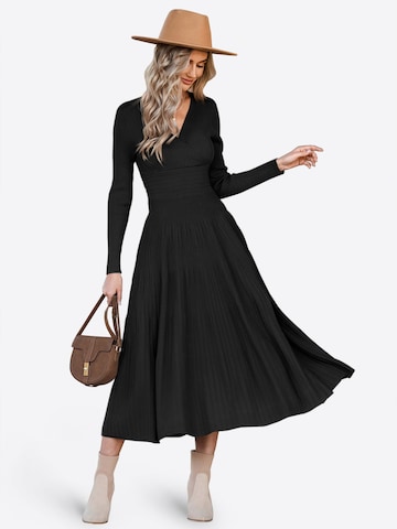 Imily Bela Pletena obleka | črna barva