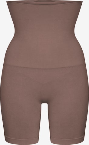 Pantaloni modellanti 'High Waisted Shaping Shorts' di cfab (formerly creamy fabrics) in marrone: frontale