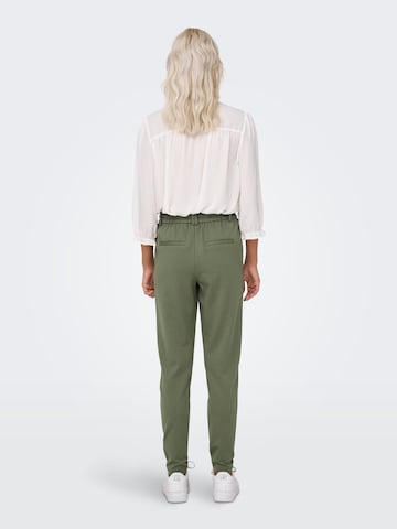 ONLY Slim fit Pleat-Front Pants 'Poptrash' in Green