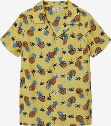 Chemise 'NKMFERANE' NAME IT en jaune : devant