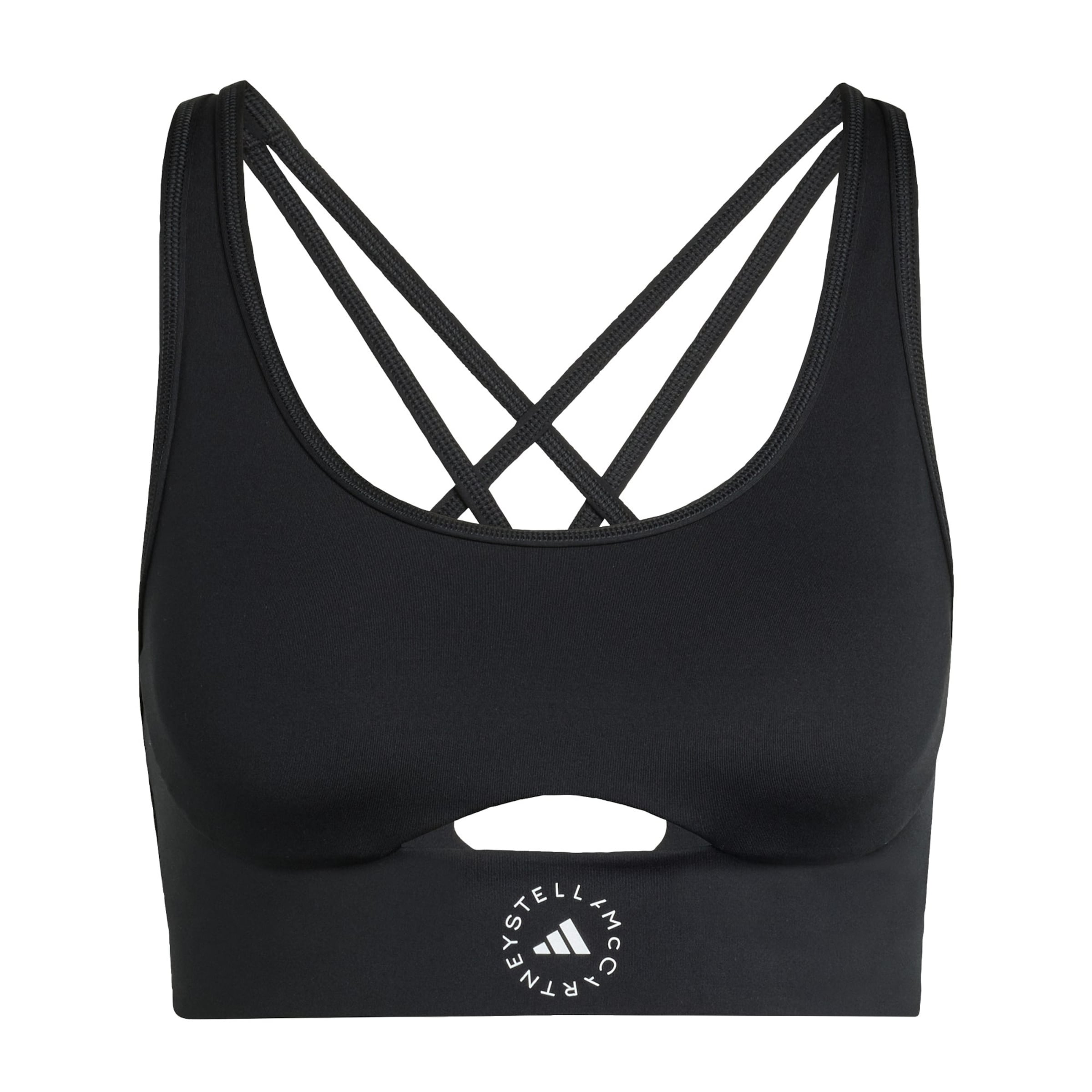 Reggiseno sportivo di ADIDAS BY STELLA MCCARTNEY in nero: frontale