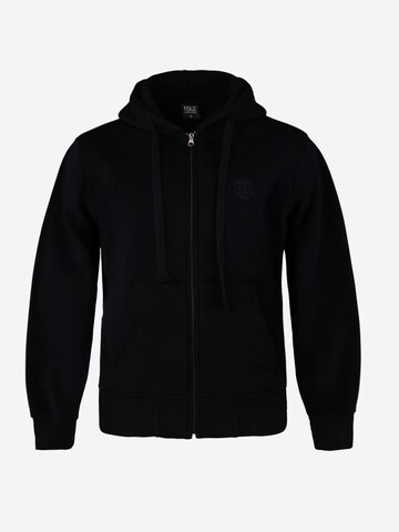 Picaldi Zip-Up Hoodie 'Hustle' in Black: front
