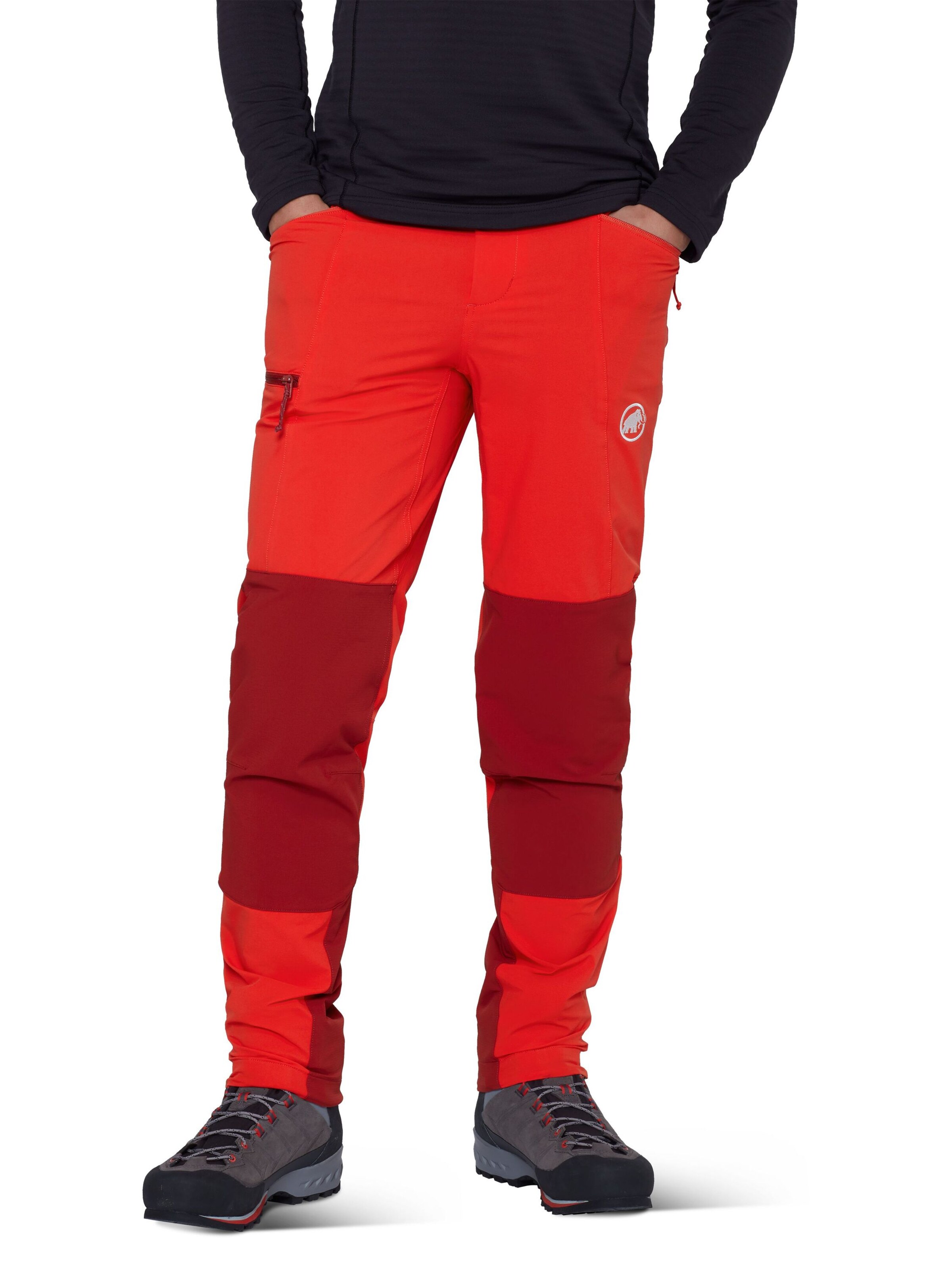 MAMMUT Regular Outdoor Pants in Red: front