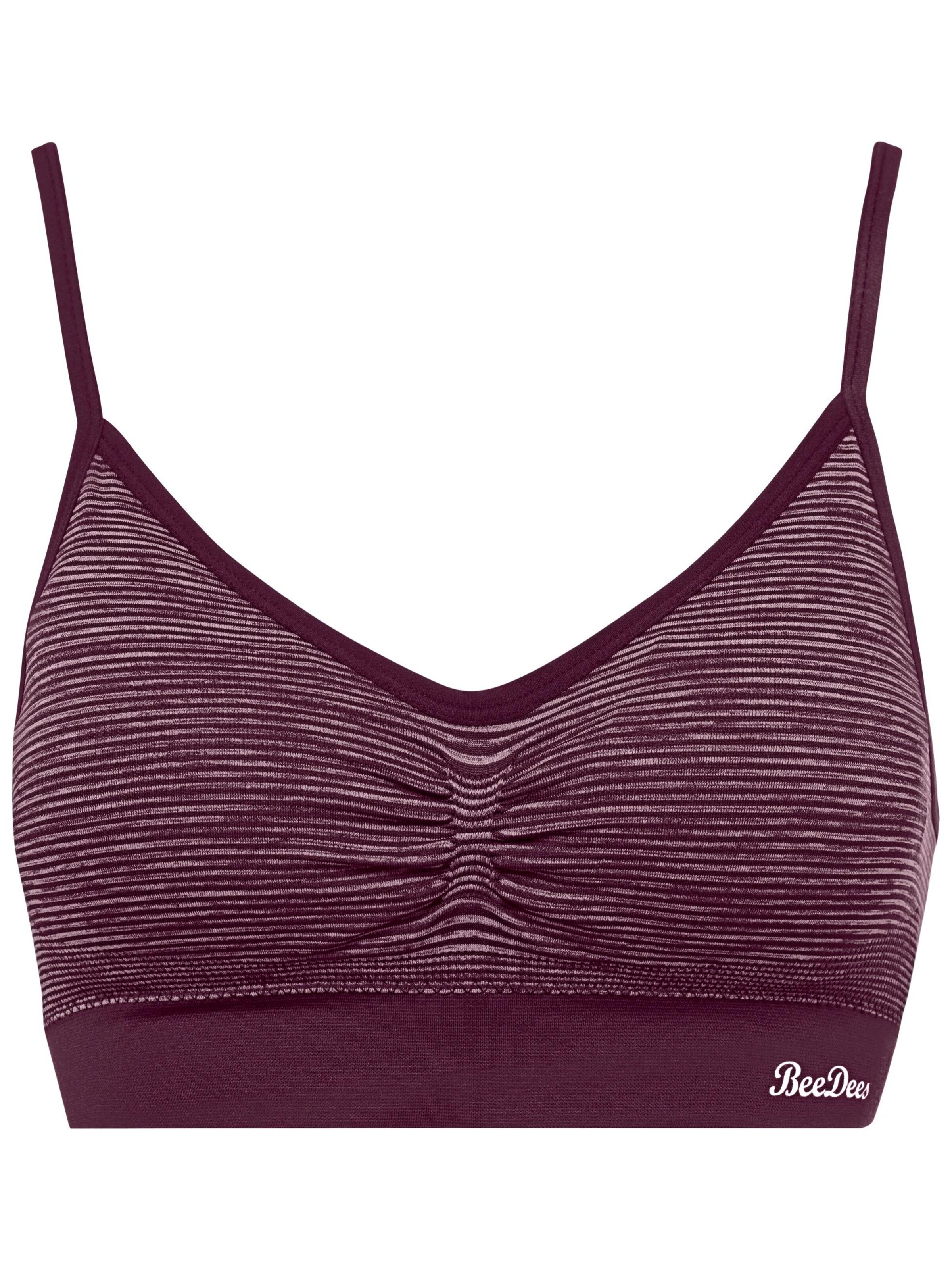 BeeDees Top 'Bustier Comfee Strap Top Cups herausnehmbar, verstellbare Träger' in Purple: front
