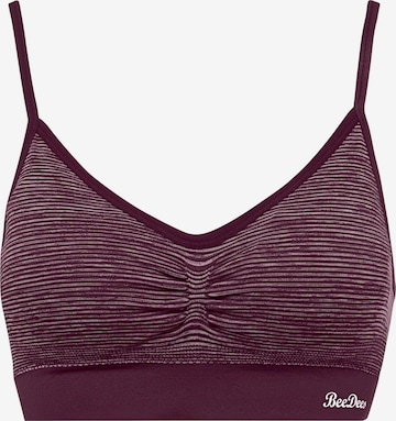BeeDees Top 'Bustier Comfee Strap Top Cups herausnehmbar, verstellbare Träger' in Purple: front