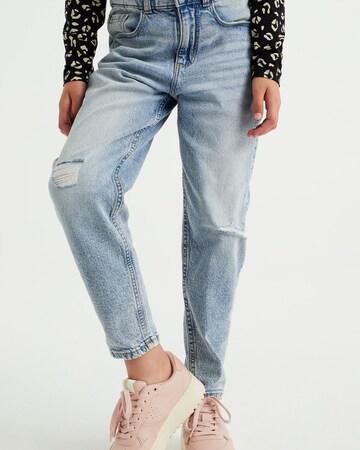 Tapered Jeans de la WE Fashion pe albastru: față