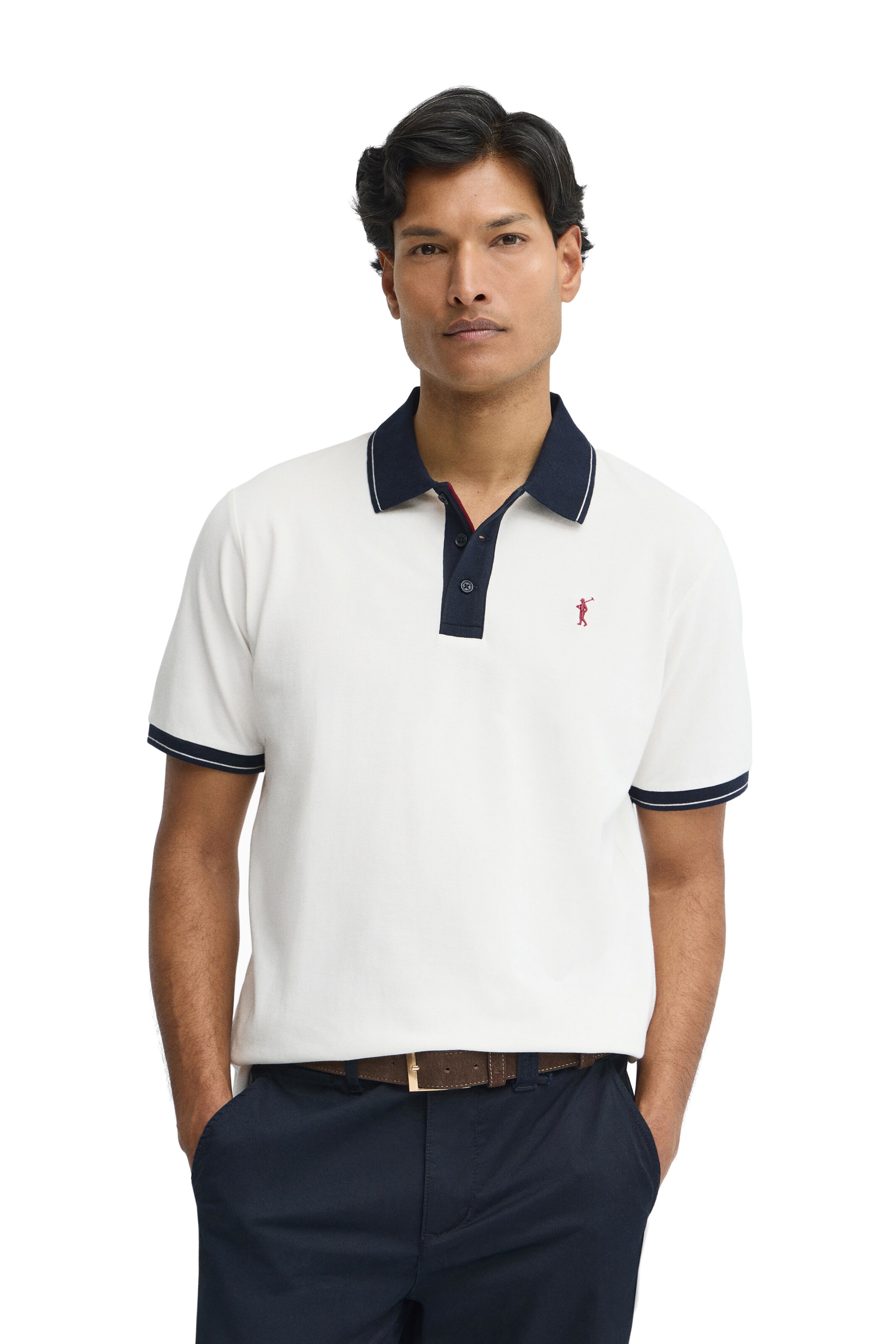 Polo Club Shirt in White: front