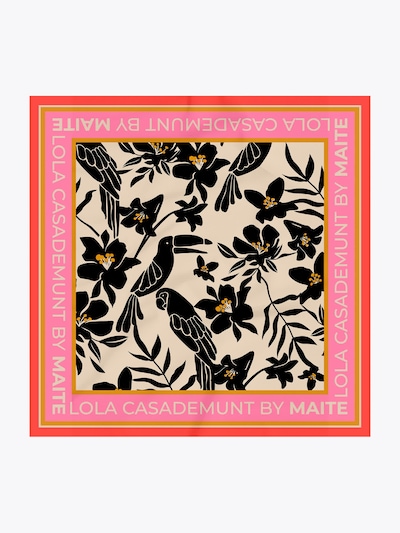 Lola Casademunt Shawl in One Size in Mustard / Raspberry / Black / Wool white, Item view