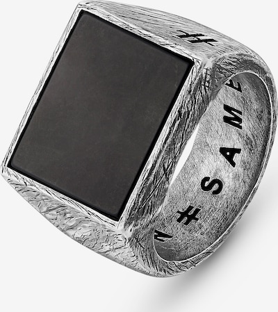 UNSAME Ring in silbergrau / schwarz, Produktansicht
