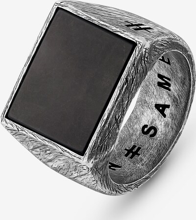 UNSAME Ring in silbergrau / schwarz, Produktansicht